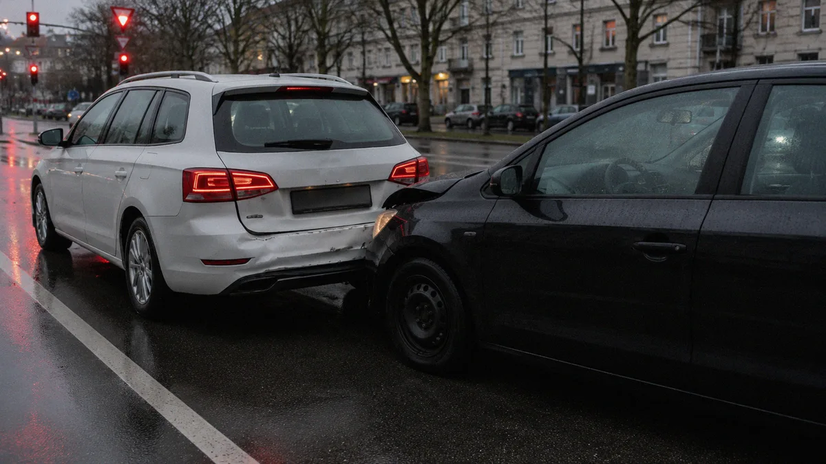 Bremsrempler an der Ampel — Auffahrunfall mit Heckschaden
